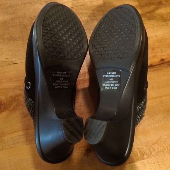 White Mountain Noreaster clog leather black 8.5 - Picture 5 of 6